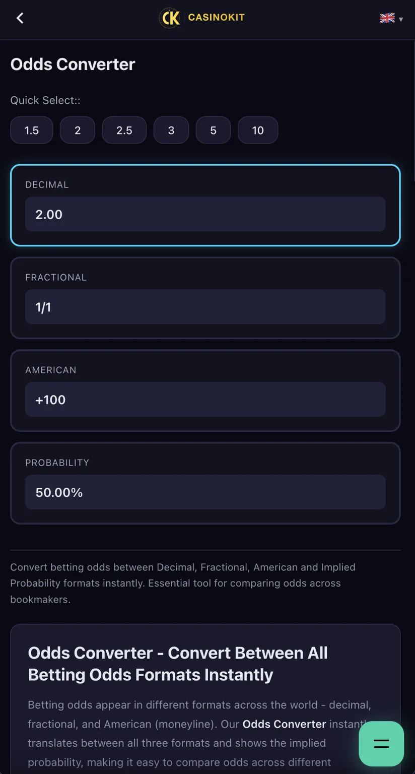 Odds Converter